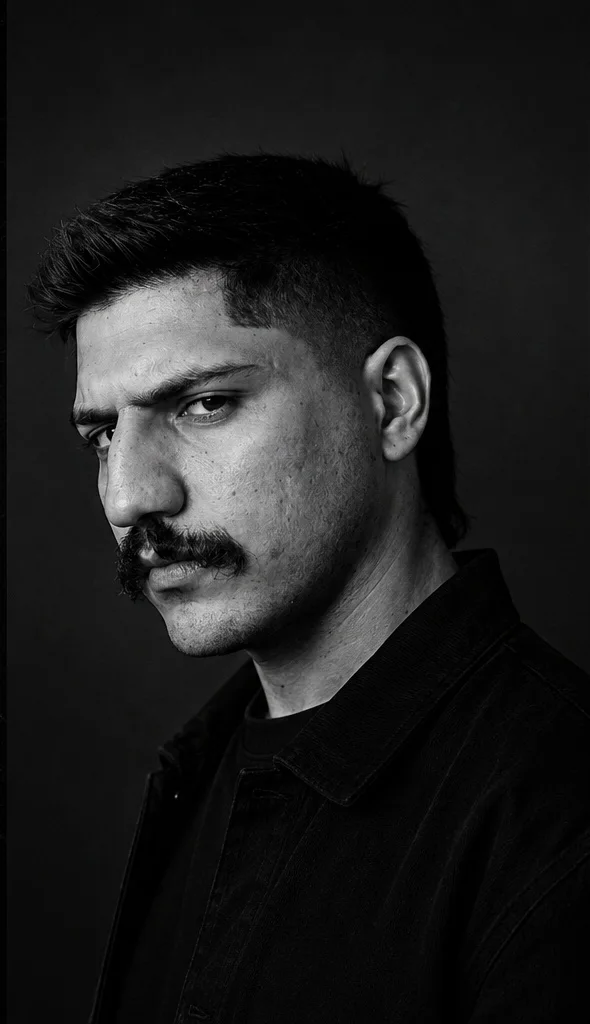 Retrato en blanco y negro de AESHROUSH